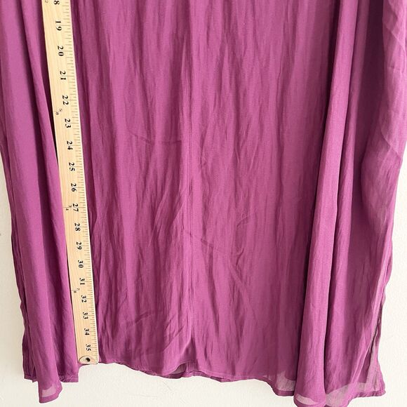 Logo Lori Goldstein Layers Tank Tunic Plus Size 3X Semi Sheer Purple Black Trim - Picture 8 of 12